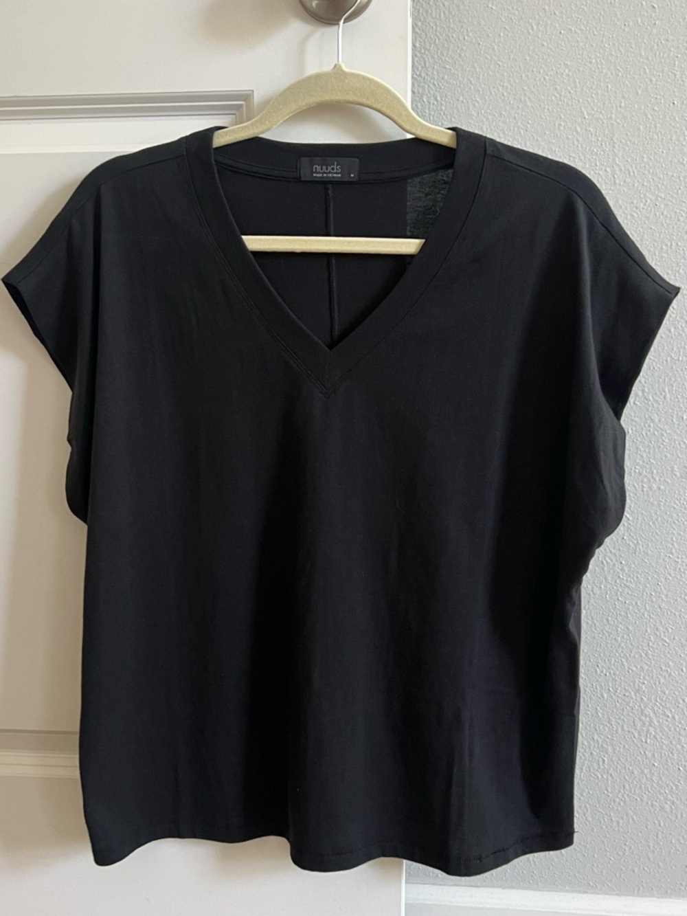 Nuuds Black V-Neck Muscle Tee